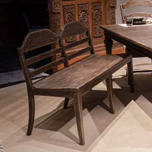 Paradise Valley - Ladder Back Bench - Saddle Brown