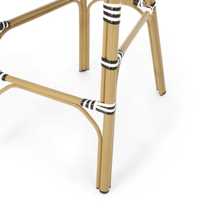 Outdoor Pe Rattan French Barstool Set