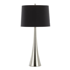 Diana - Contemporary Table Lamp (Set of 2) - Polished Nickel / Black Satin