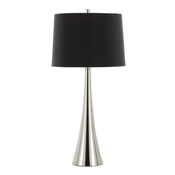 Diana - Contemporary Table Lamp (Set of 2) - Polished Nickel / Black Satin