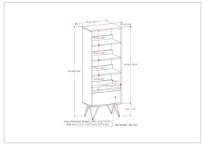 Chase - Tall Bookcase - Rustic Natural Aged Brown