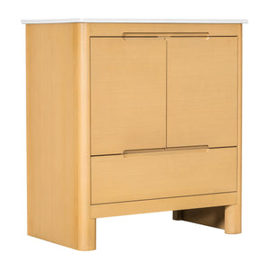 Softened Modern Bathroom Vanity With Sink