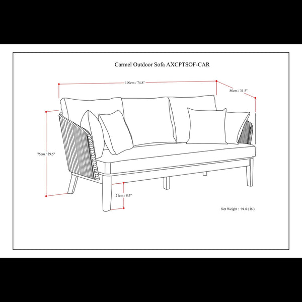 Carmel - Outdoor Sofa - Sand Drift