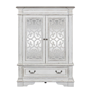 Abbey Park - Mirrored Door Chest - Antique White
