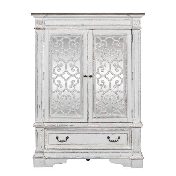 Abbey Park - Mirrored Door Chest - Antique White