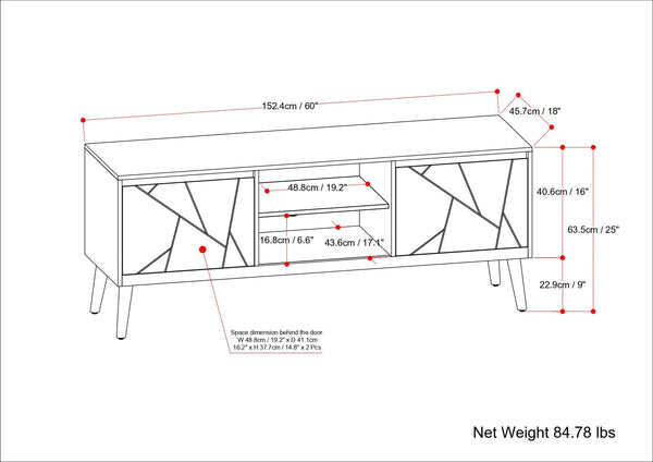 Jager - TV Media Stand - Natural