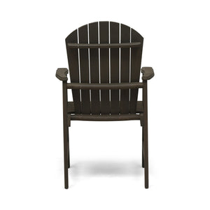 Outdoor Weather Resistant Acacia Wood Adirondack Dining Chairs (Set of 2)