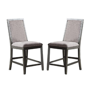 Upholstered Dining Chairs Counter Height (Set of 2) - Gray