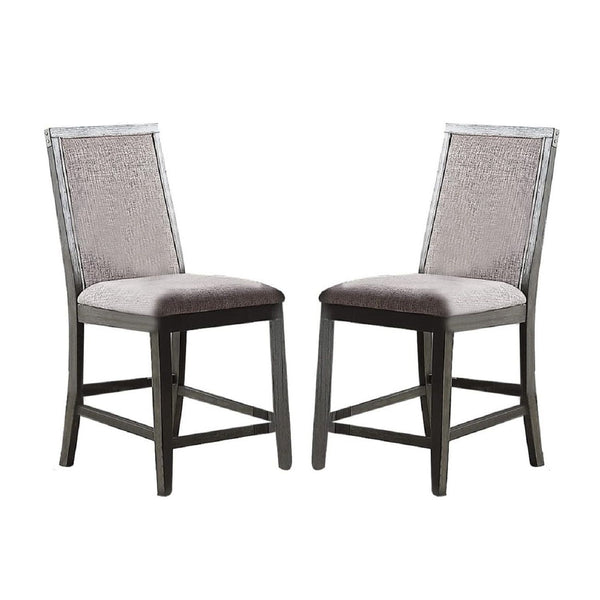 Upholstered Dining Chairs Counter Height (Set of 2) - Gray