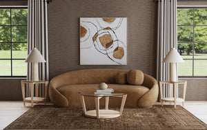 Rhetoric Canvas Art - White / Light Brown
