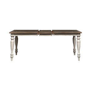 Whitney - Rectangular Leg Table - Antique Linen / Weathered Gray