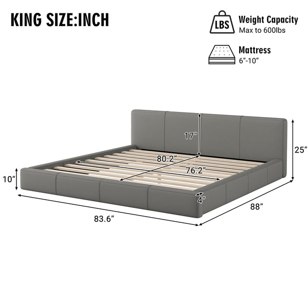 Stylish Upholstered Bed With Birch Wood Frame