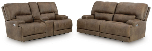 Beckley Place - 2 Pc. - Power Reclining Sofa And Loveseat - Earth