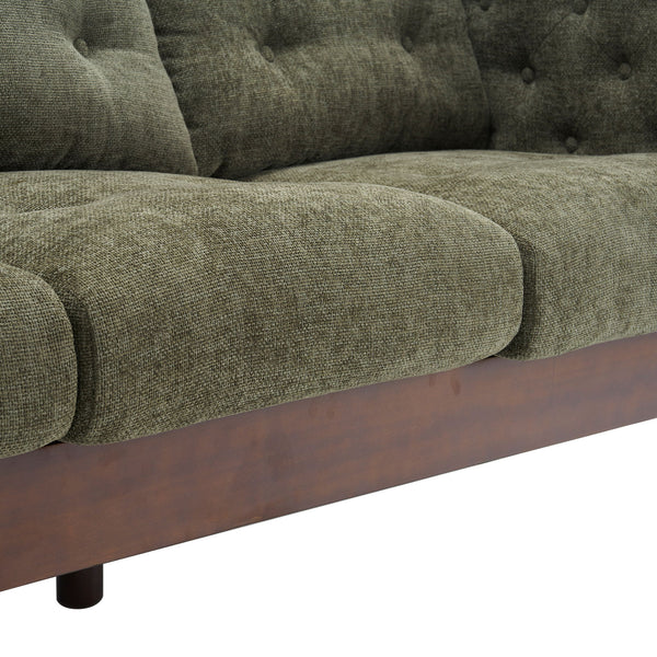 Upholstered Sofa Modern 3 Seater Sofa Couch With Tufted Design For Living Room