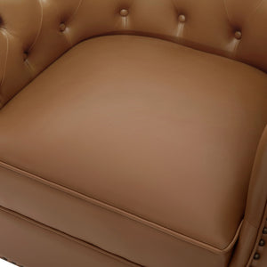 360° Swivel Accent Chair With Curved Back