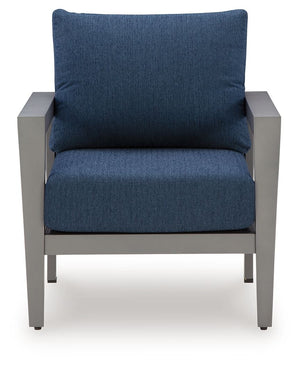 Gali - Sofa / Chairs / Table Set (Set of 4) - Gray / Blue