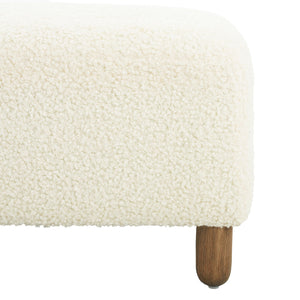 Contemporary Ottoman With Foam Cushion And Durable Upholstery