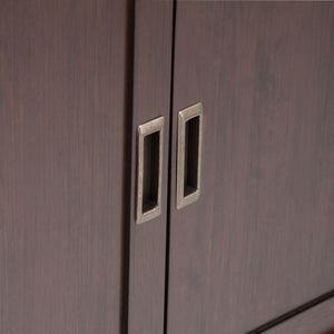 Draper - Low Storage Cabinet - Medium Auburn Brown