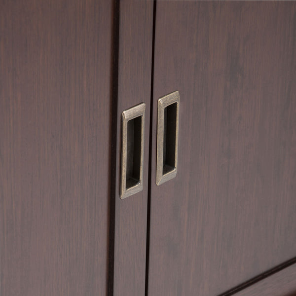 Draper - Low Storage Cabinet - Medium Auburn Brown