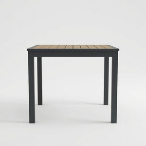 Outdoor Square Patio Slatted Dining Table - Gray