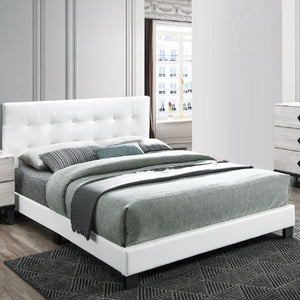 Contemporary Style Bed, Rectangle Headboard