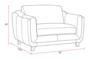 Hayden - Stationary Chair And A Half With Ottoman - Renaissance Marigold