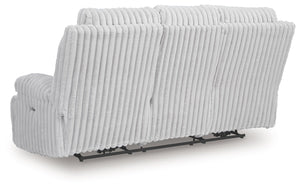 Rhines Falls - Reclining Power Sofa With Drop Down Table - Alloy