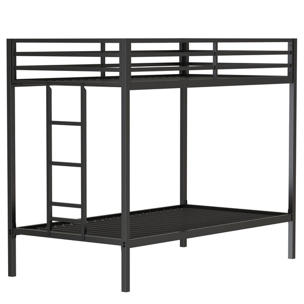 Adam - Twin Over Twin Bunk Bed - Black