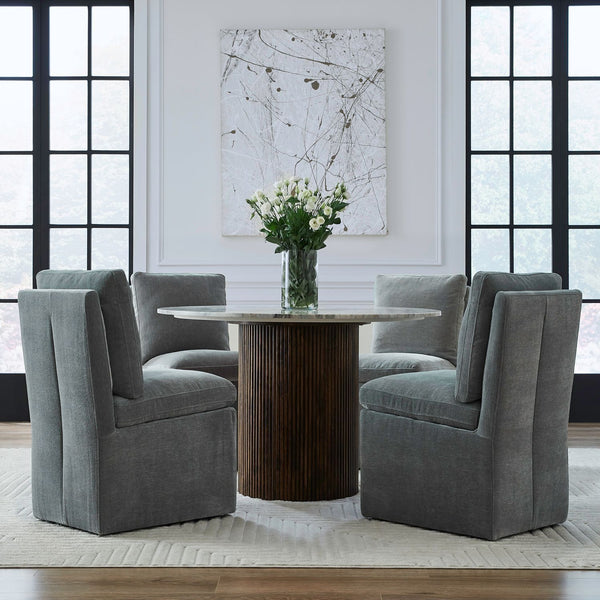 Accent Dining - Accent Dining Chair With Casters