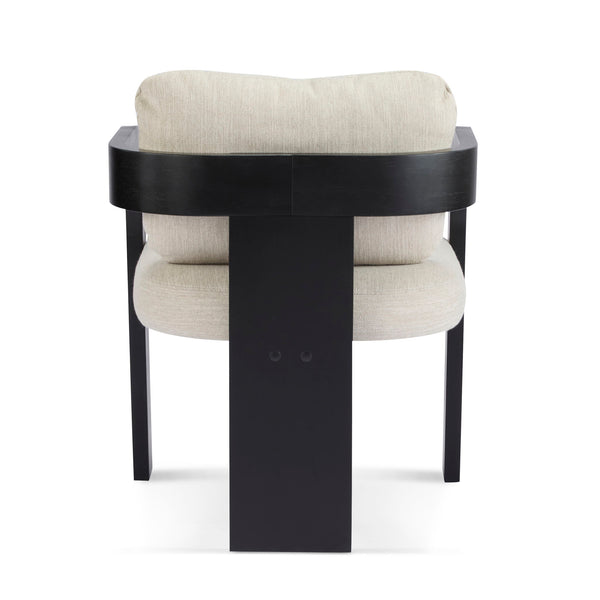 Dining Chairs With Pillow Back (Set of 2) - Beige / Black