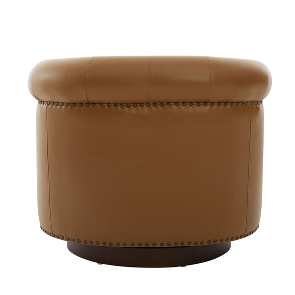 360° Swivel Accent Chair With Curved Back