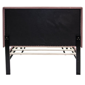 Bed With Channel Tufted Adjustable Headboard