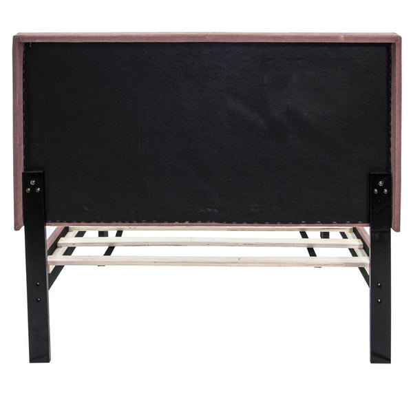 Bed With Channel Tufted Adjustable Headboard