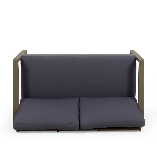 4 Person Outdoor Seating Group With Water Resistant Cushions - Dark Gray