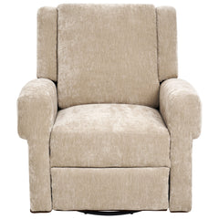 Manual Recliner Chair With Swivel Rocker Function, Dual Recline Angles