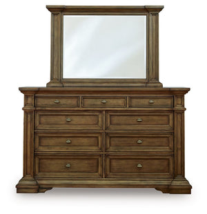Frantanna - 3 Pc. - Queen Panel Bed, Dresser And Mirror - Brown