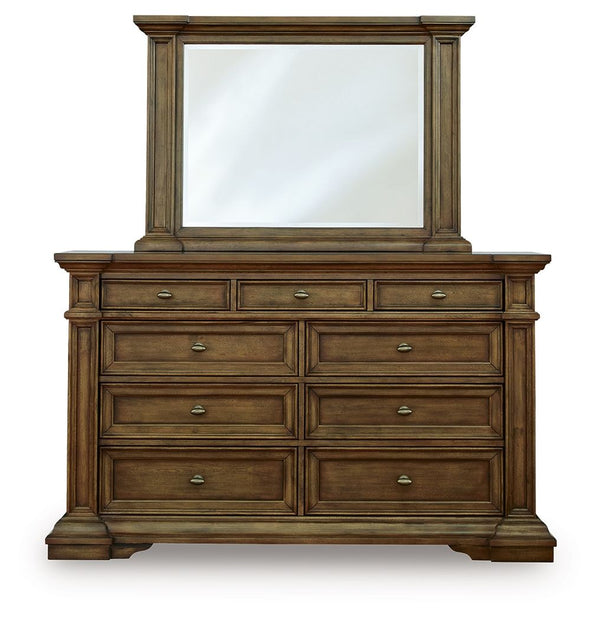 Frantanna - 3 Pc. - Queen Panel Bed, Dresser And Mirror - Brown