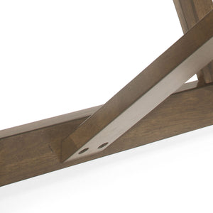 Farmhouse Style Dining Table With Wood Like Top