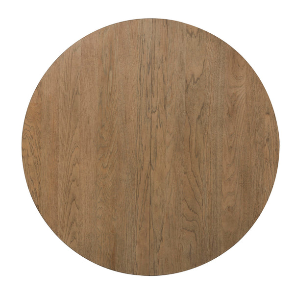 Farmhouse Reimagined - Pedestal Table - Antique White / Chestnut Tops