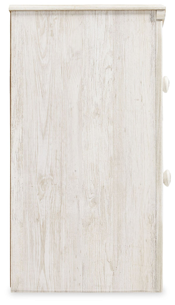 Paxberry - Two Drawer Night Stand - Whitewash