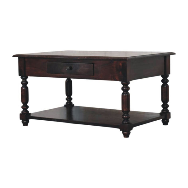 Turned Legs Drawer Table