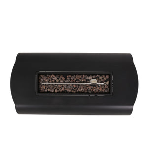Vernon - Rectangle Fire Pit 50, 000 Btu - Dark Gray