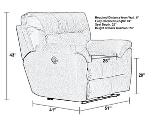 Hollins - Power Recliner - Coffee