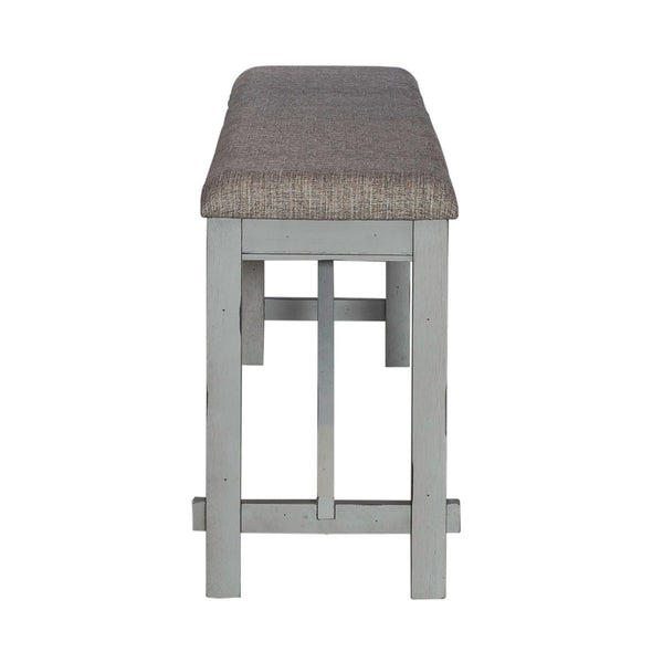 Newport - Counter Height Dining Bench - Smokey Gray / Carbon Gray
