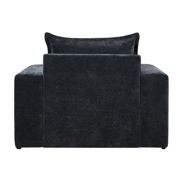 Upholstered Accent Chair With Wide Armrests And Ergonomic Back Support