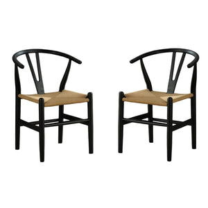 Side Chairs Dining Room Furniture (Set of 2) - Black