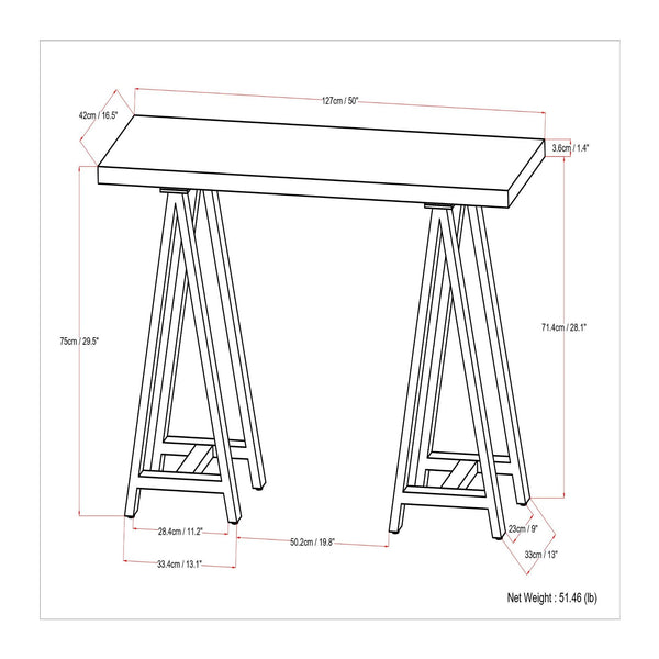 Sawhorse - Handcrafted Solid Table