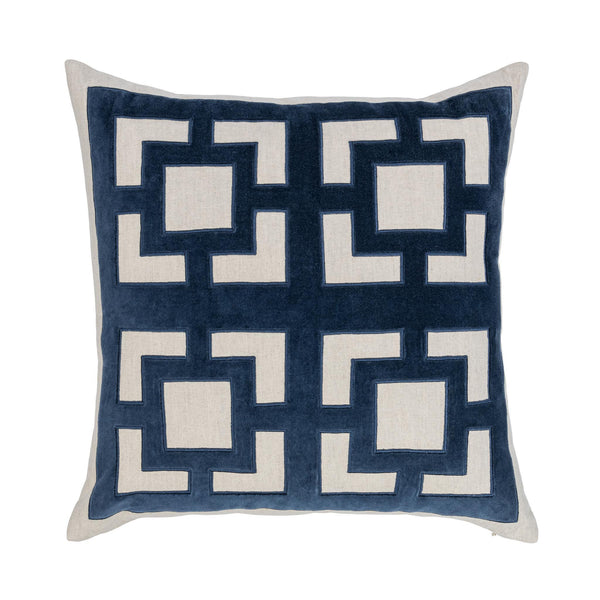 Novel Estate - 22" x 22" NV Corbin Pillow - Navy Blue