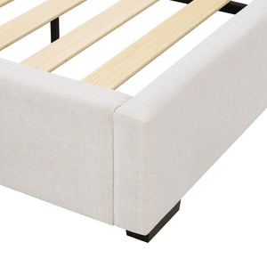 Hampton - Upholstered Platform Bed With Tall Headboard
