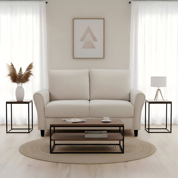 Patricia - Curved Arm Loveseat Sofa